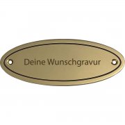 Messingschild 115x45 mm mit Rahmen und Gravur | Effekt 