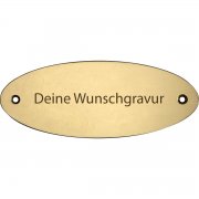 Messingschild 115x45 mm mit Gravur | Effekt Gravur