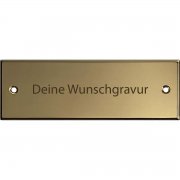 Messingschild 120x40 mm mit Gravur | Effekt Gravur