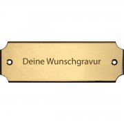 Messingschild 120x40 mm mit Gravur | Effekt Gravur