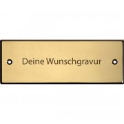 Messingschild 125x45 mm mit Gravur | Effekt Gravur