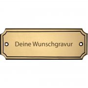 Messingschild 125x45 mm mit Gravur | Effekt Gravur