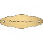 Messingschild 126x42 mm mit Gravur | Effekt Gravur