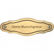 Messingschild 126x42 mm mit Gravur | Effekt Gravur