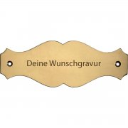 Messingschild 128x47 mm mit Gravur | Effekt Gravur