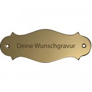 Messingschild 130x47 mm mit Gravur | Effekt Gravur