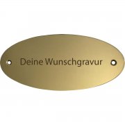 Messingschild 132x58 mm mit Gravur | Effekt Gravur