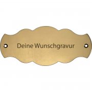 Messingschild 132x58 mm mit Gravur | Effekt Gravur
