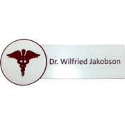 Namensschild Medicus (85x32mm) mit Gravur | Effekt Gravur