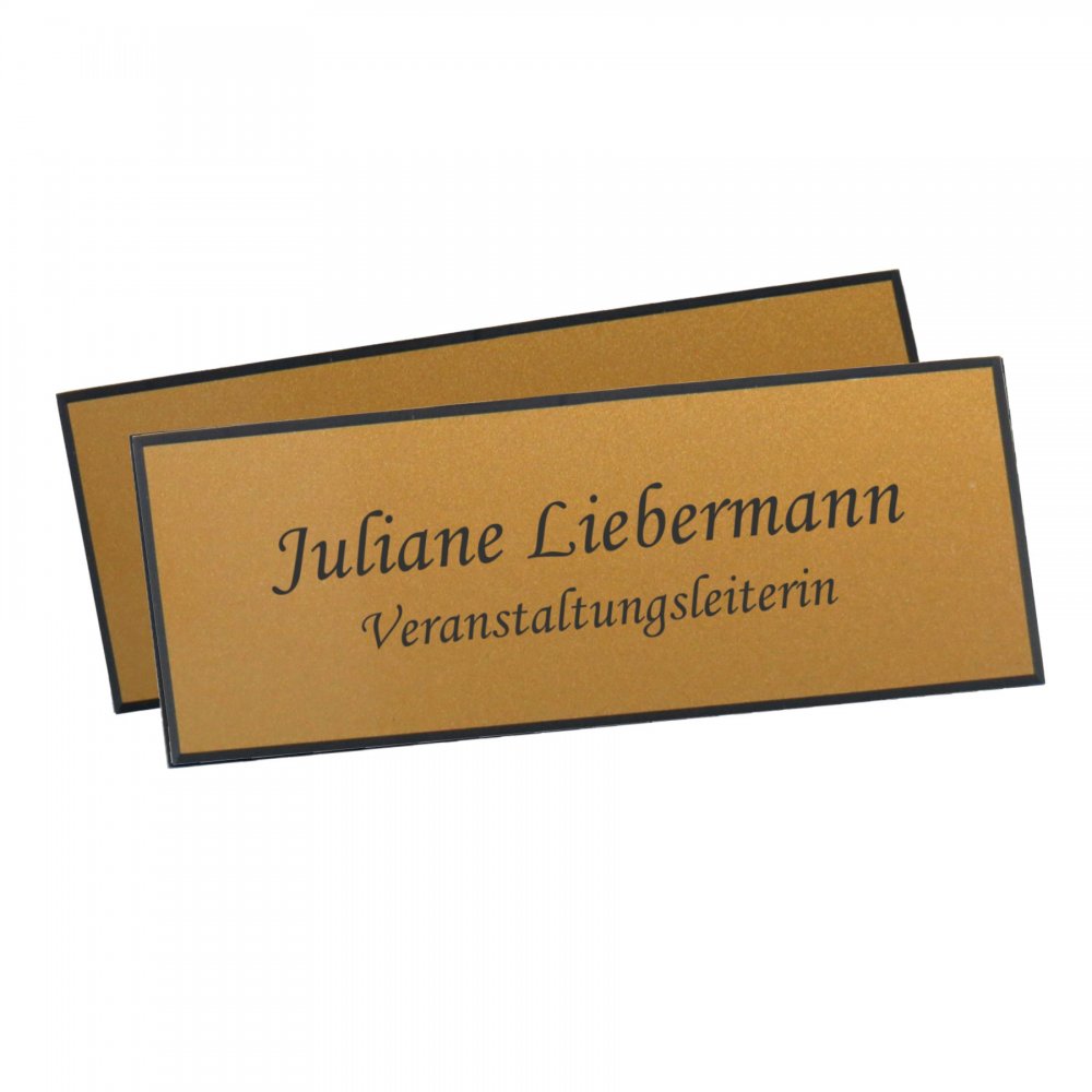 Namenschild mit Gravur | Effekt Gravur