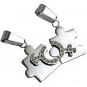 Partneranh�nger Puzzleteile mit Gendersymbolen mit Gravur | Effekt Gravur