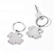 Schl�sselanh�nger Kleeblatt Clover (silber) mit Gravur | Effekt Gravur