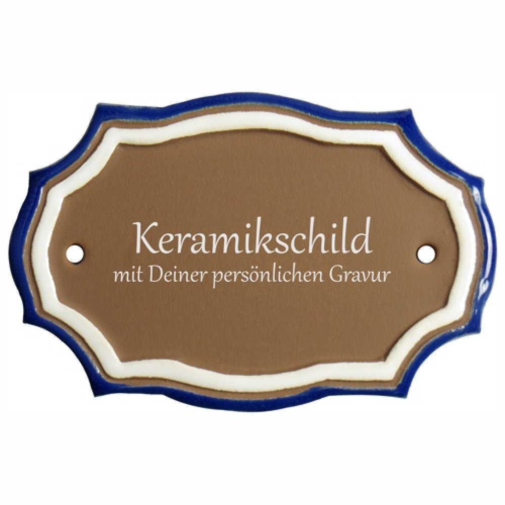 Keramikschild - Türschild mit Gravur | Effekt Gravur