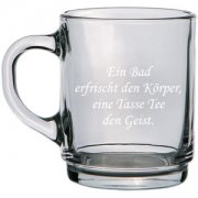 Teeglas Teatime (200ml) mit Gravur | Effekt Gravur