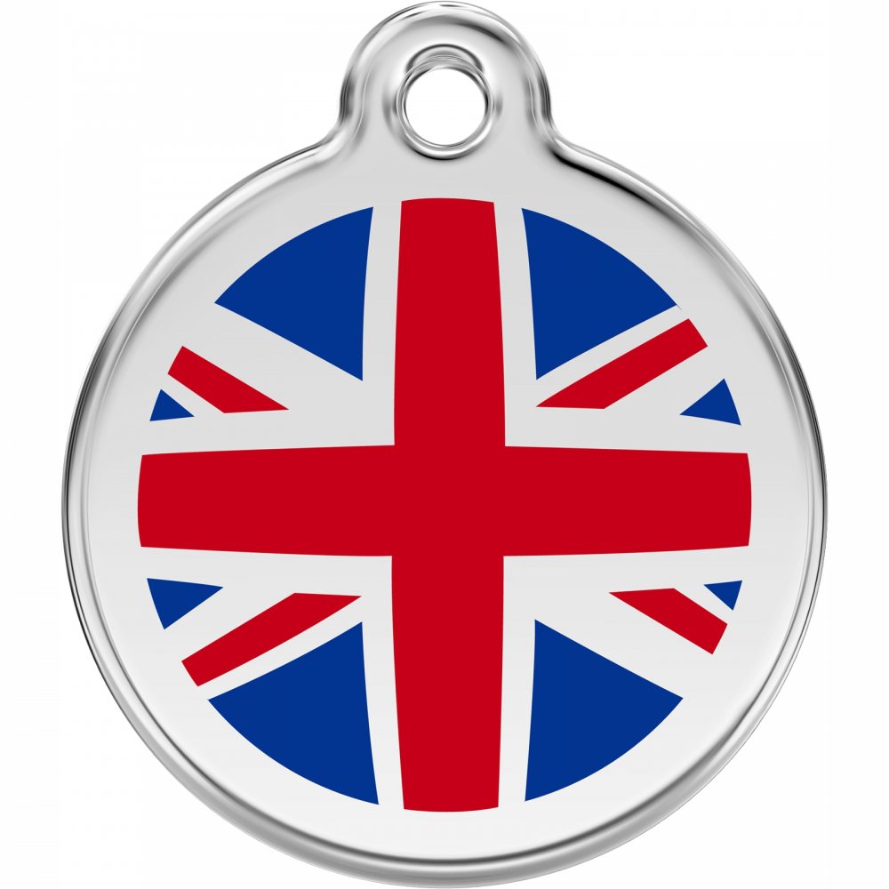 Red Dingo Hundehalsband Union Jack – Verstellbar, Robustes Nylon, Halsumfang 20–32 Cm (Größe S)