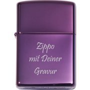 ZIPPO Abyss violett mit Gravur | Effekt-Gravur