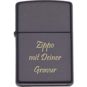 ZIPPO Black (matt) mit Gravur | Effekt Gravur