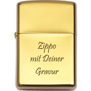 ZIPPO Brass (poliert) mit Gravur | Effekt Gravur