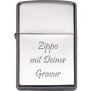 ZIPPO Chrom (poliert) mit Gravur | Effekt Gravur