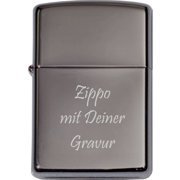 Zippo Ebony Black m pers�nlicher Gravur | Effekt-Gravur