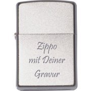 ZIPPO Satin Chrome mit Gravur | Effekt Gravur