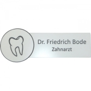 Zahnarzt-Namensschild Dent (85x32mm) mit Gravur | Effekt Gravur