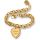 Edelstahl Armband mit Herz-Anh�nger gelb/gold