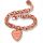 Edelstahl Armband mit Herz-Anh�nger rose-gold