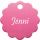 Hundemarke Blume rosa