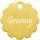 Hundemarke Blume gelb/gold