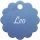 Hundemarke Blume hellblau