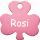 Hundemarke Kleeblatt rosa