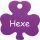 Hundemarke Kleeblatt violett