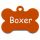 Hundemarke Knochen orange