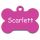 Hundemarke Knochen rosa