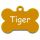 Hundemarke Knochen gelb/gold