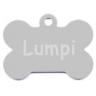 Hundemarke Knochen silber/anthrazit