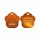 Hundemarke Pfote orange