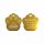 Hundemarke Pfote gelb/gold