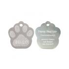 Hundemarke Pfote silber/anthrazit