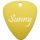 Hundemarke Plektrum gelb/gold