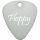 Hundemarke Plektrum silber/anthrazit