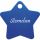 Hundemarke Stern blau