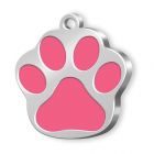stabile Hundemarke Pfote rosa