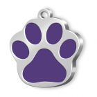 stabile Hundemarke Pfote violett