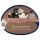 Keramikschild 19,0 x 15,0 cm Zwei Katzen auf rotem Dach braun