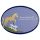 Keramikschild 23,5 x 17,0 cm Springendes Pferd hellblau