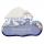 Keramikschild 22,5 x 17,0 cm G�nse vor Bauernhaus hellblau