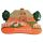 Keramikschild 20,5 x 12,5 cm Drei G�nse vor einem Haus terracotta