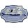 Keramikschild 17,5 x 11,5 cm Drei Dalmatiner hellblau
